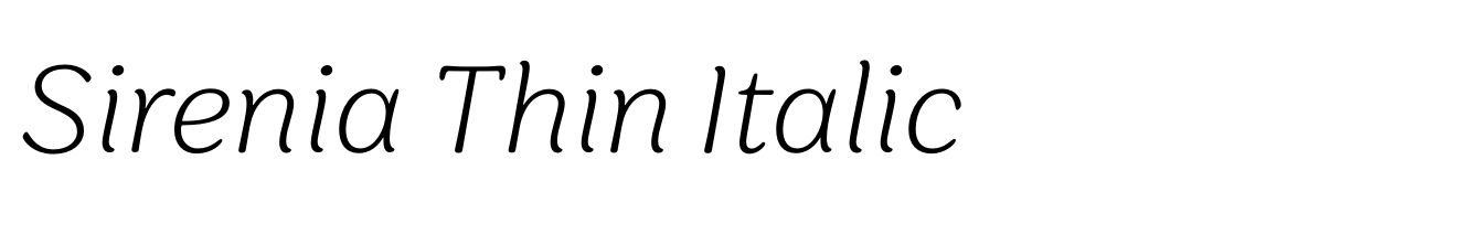 Sirenia Thin Italic